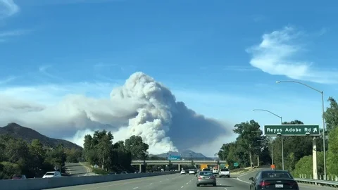 VV3364 Woolsey Fire shows its devastating reach Stock-Footage 129461667
