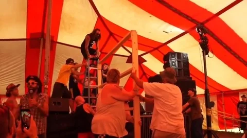 VV3634 Back flip 2x4 Nut Shot Stock-Footage 129397998