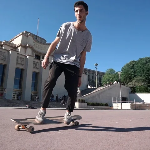 VV3716 Longboard Dancing Stock-Footage 129408306