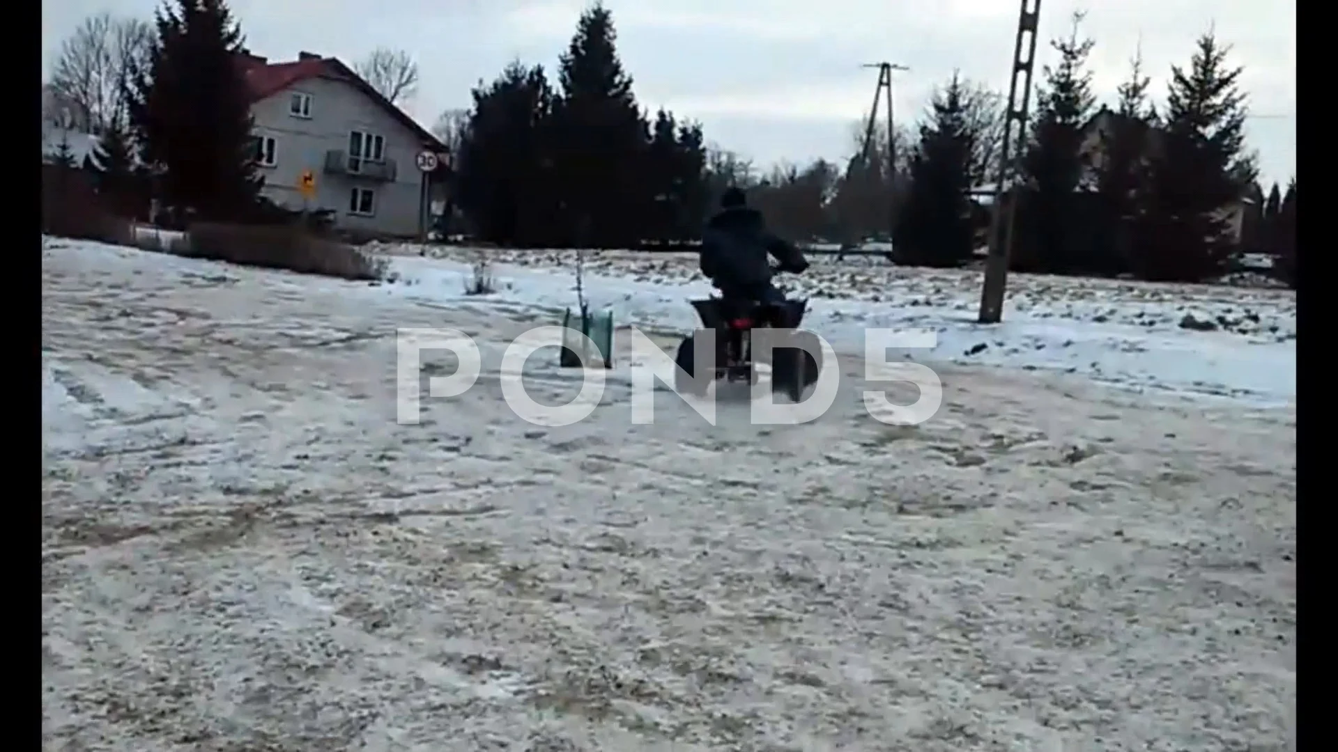 VV776 ATV Quad wheelie fail! Stock Video Pond5