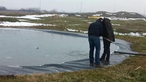 VV790 Amazing firework explosion under ice! Stock-Footage 129454886