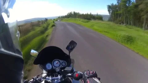 VV793 Stupid angry driver backs into motorcyclist! Stock-Footage 129457111
