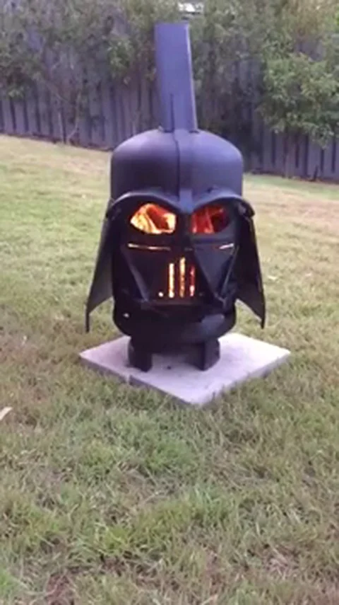 VV992 Vader Fire Pit Stock Footage 129408983