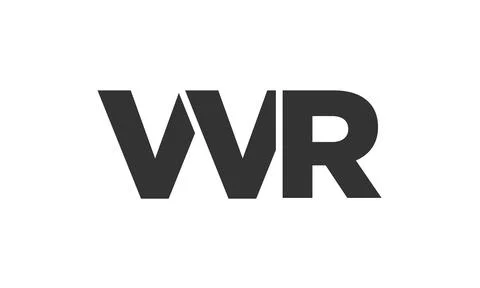 VVR logo design template with strong and modern bold text. Initial based ve.. Stock Illustration