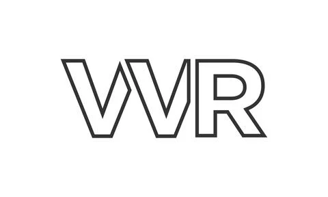 VVR logo design template with strong and modern bold text. Initial based ve.. Stock Illustration