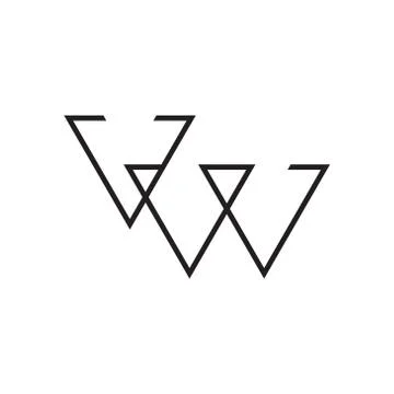 Vw initial letter vector logo icon Stock-Illustration