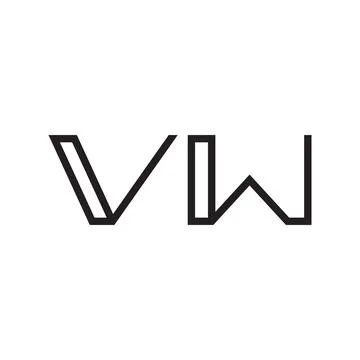 Vw initial letter vector logo icon Stock Illustration