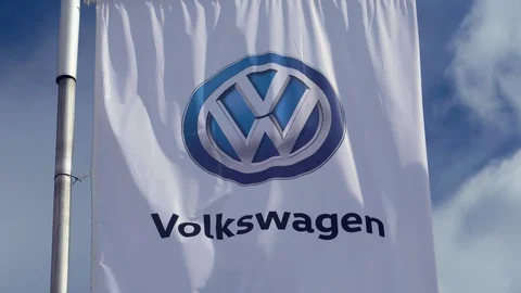 VW white flag Stock Footage 105399643