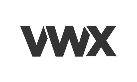 VWX logo design template with strong and modern bold text. Initial based ve.. 스톡 일러스트