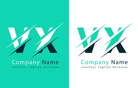 VX Letter Logo Vector Design Concept Elements Illustrazione stock