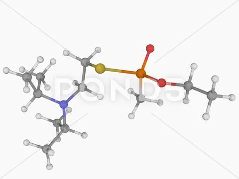 Vx nerve agent molecule Stock Illustration