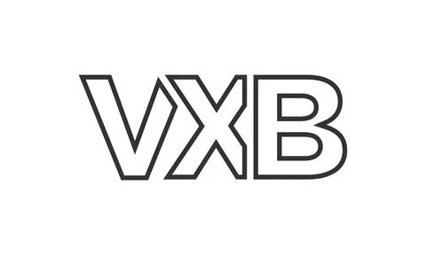 VXB logo design template with strong and modern bold text. Initial based ve.. 스톡 일러스트