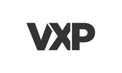 VXP logo design template with strong and modern bold text. Initial based ve.. 스톡 일러스트