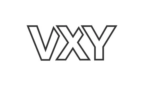 VXY logo design template with strong and modern bold text. Initial based ve.. Illustrazione stock