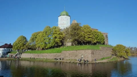 Vyborg castle Stock Footage 170174243