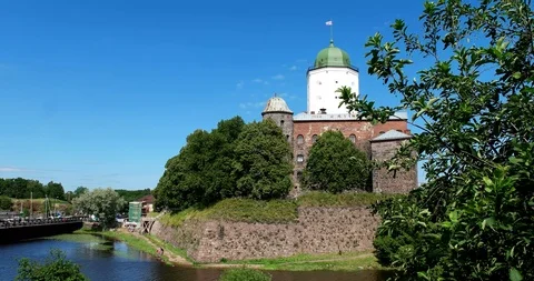 Vyborg castle, Russia Video stock 112938874