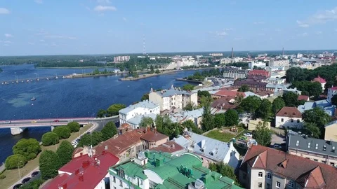 Vyborg city castle view Video stock 96332690