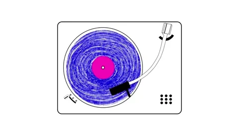 Vynil player Video stock 304416070