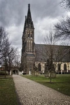 Vysehrad castle, prague, dark dramatic colors Stock Photos
