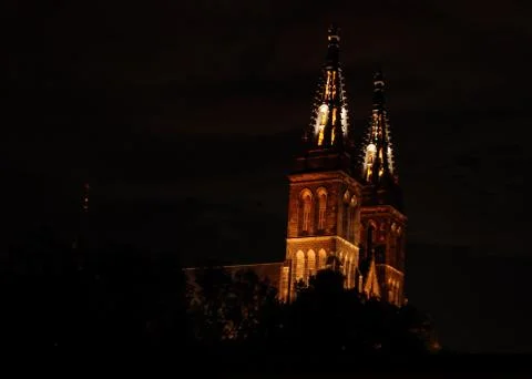 Vysehrad at night Stock Photos