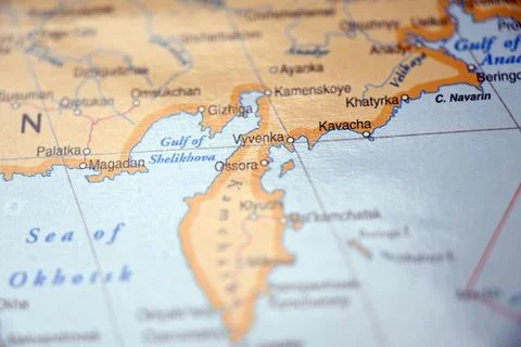 Vyvenka on World Map with Soft Blurred Background Stock Photos