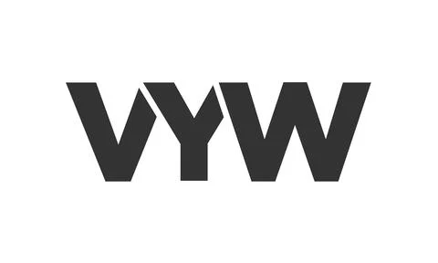 VYW logo design template with strong and modern bold text. Initial based ve.. Stock Illustration