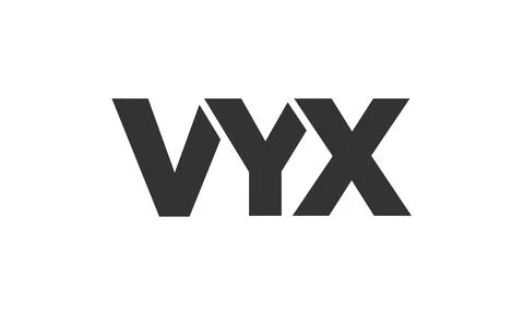 VYX logo design template with strong and modern bold text. Initial based ve.. Stock Illustration
