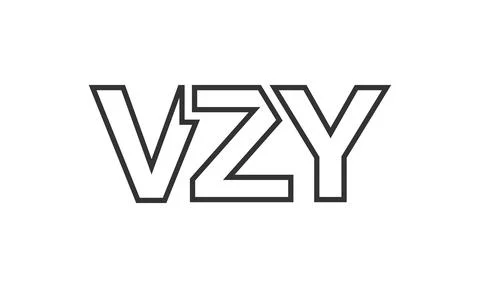 VZY logo design template with strong and modern bold text. Initial based ve.. Stock Illustration