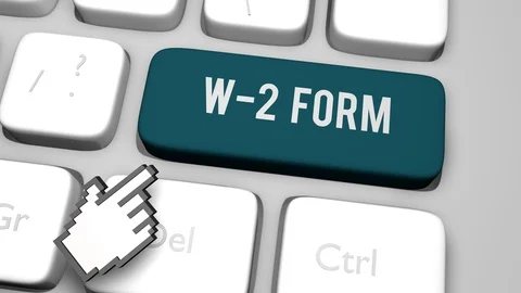 W-2 Form keyboard key concept animation Stock Footage 112325006
