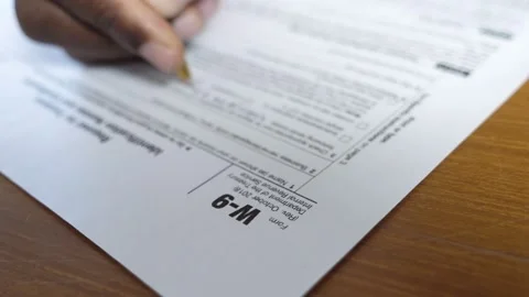 W-9 Request for Taxpayer Identification Number and Certification Video stock 213253656