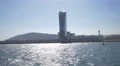 The W Barcelona building located on the seafront 4k or 4k+ Resolution