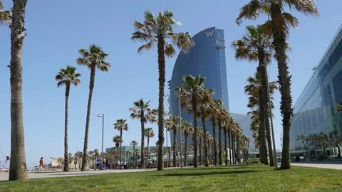 W Barcelona hotel Stock Footage 75690381