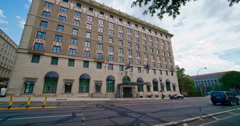 The W Hotel in Washington D.C., Empty streets Stock Footage 138507254