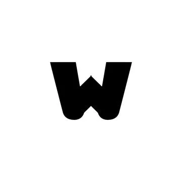 W icon. Simple style w company big sale poster background symbol. W brand l.. Stock Illustration