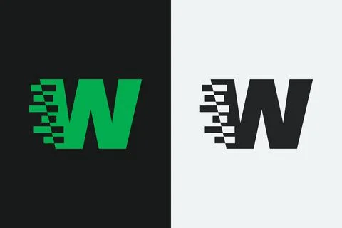 W letter iconic transformation shape vector logo design Stock Illustration
