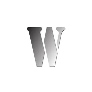 W letter logo design Illustrazione stock