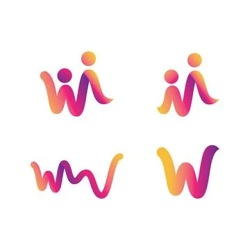 W letter logo Stock-Illustration