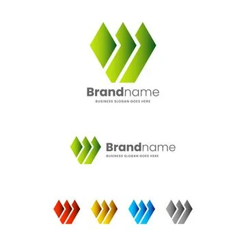 W Letter Logo Template Stock Illustration