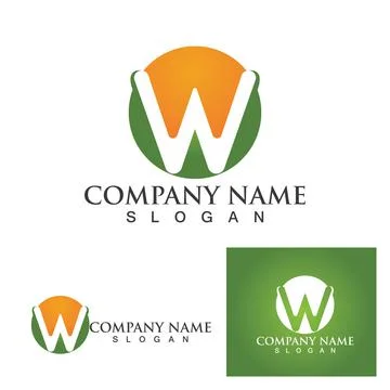 W Letter Logo Template Stock Illustration