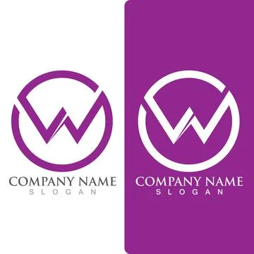 W Letter Logo Template Stock Illustration
