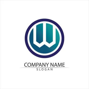 W Letter Logo Template Stock Illustration