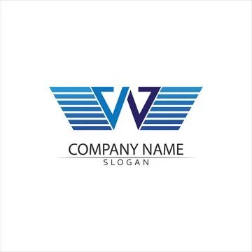 W Letter Logo Template Stock Illustration