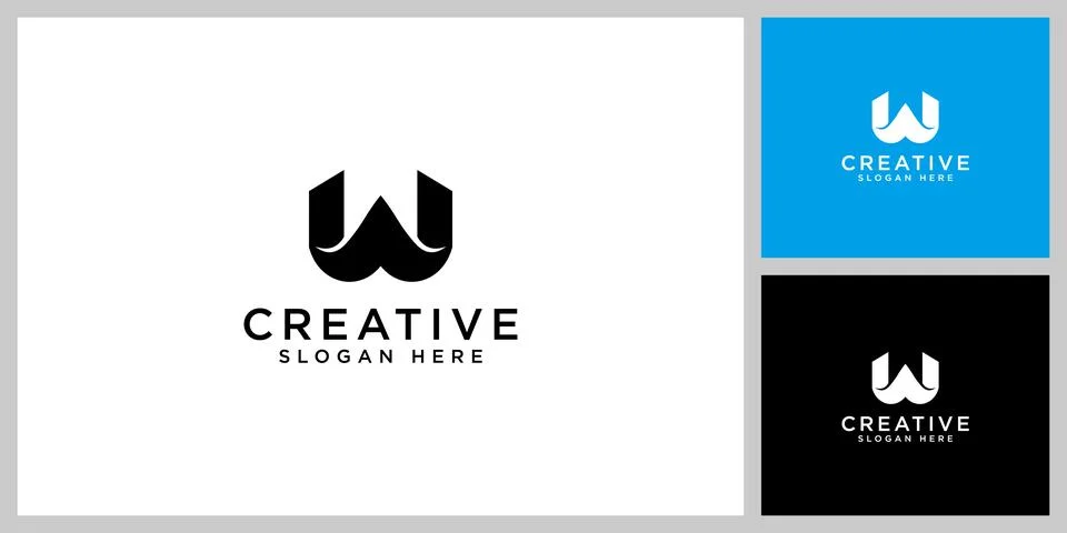W letter logo vector design Stock Illustration