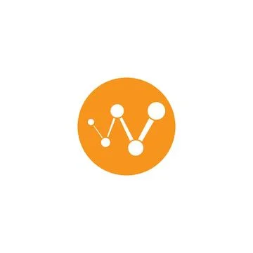 W letter molecule concept vector illustration design Stock Illustration