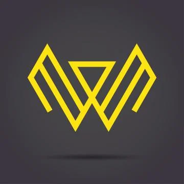 W letter sign Stock Illustration