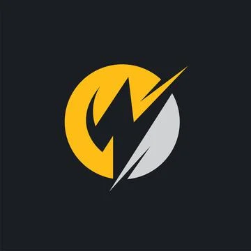 W letter thunderstrom icon vector concept design Stock Illustration