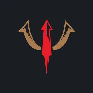 W letter trident icon vector concept design template イラスト素材