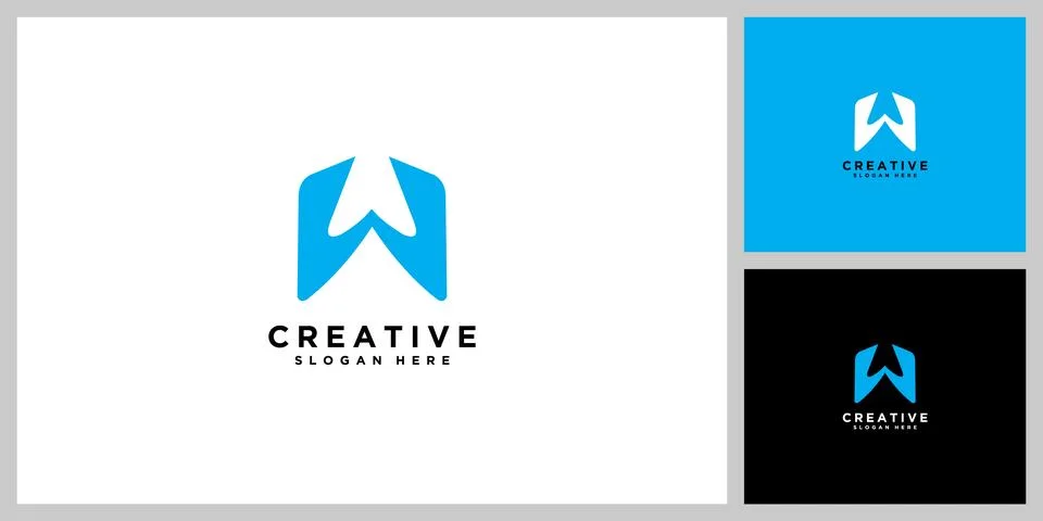 W letter vector design template Stock Illustration