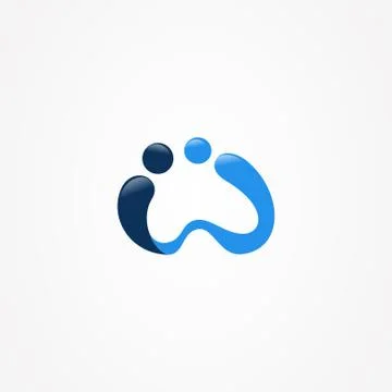 W logo Stock Illustration