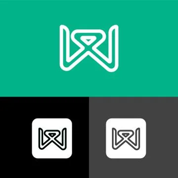 W Logo.W Letter Design Vector Illustration Modern Monogram Icon	 Illustrazione stock